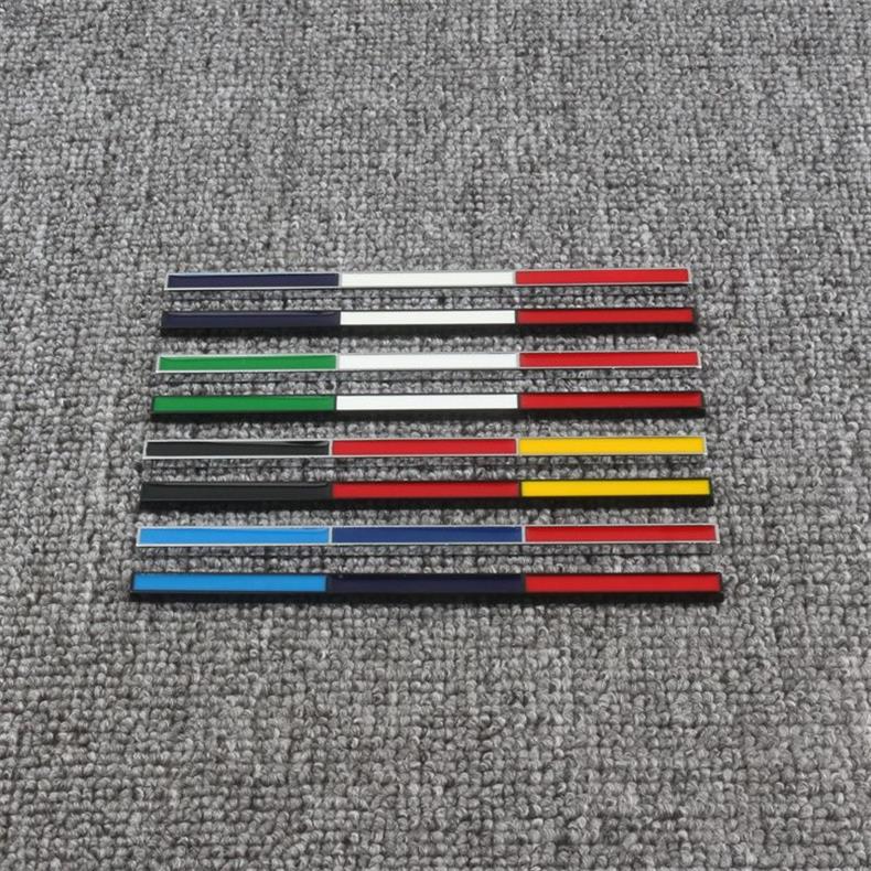 Suitable for Maserati, Ferrari, Audi, BMW, three-color decorative stickers, German, French, Italian metal car emblems