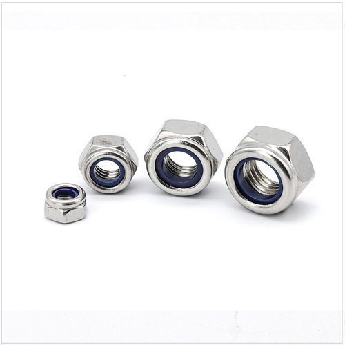 304 stainless steel nylon lock nut 201 hexagonal lock nut galvanized self-locking nut nut M4/M5/M8