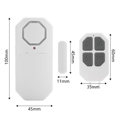Home burglar alarm, door and window magnetic sensor, wireless smart remote opening reminder