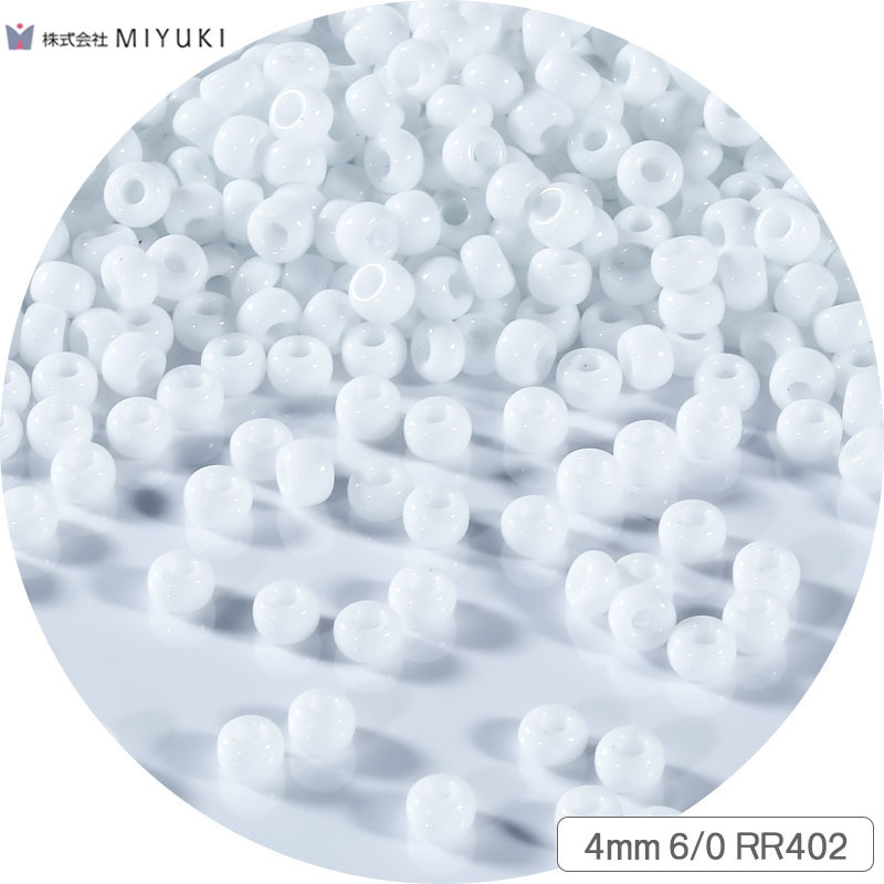 4mm miyuki/rr402 pure white [5g-72 capsules]