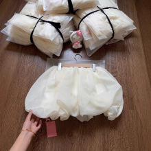 云朵花苞蓬蓬半身裙女装2025新款韩系气质百搭夏日小个子灯笼短裙