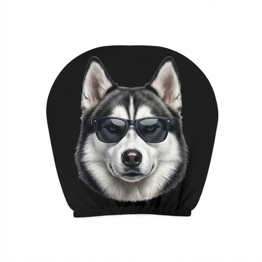 Polyester Fabric Car Headrest Cover with Funny Print, "Laugh Until Your Stomach Hurts" Design, Universal for Car Interiors, Does Not Shrink in All Seasons