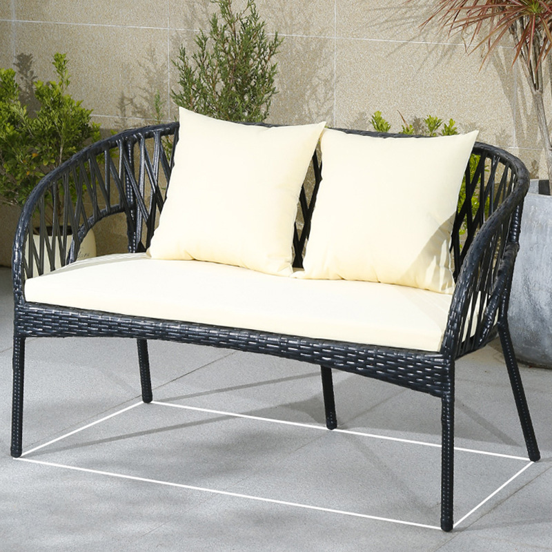 Outdoor Sofa Courtyard Villa Balcony Wicker Chair Coffee Table Furniture Set Outdoor Light Room Waterproof Sunproof Woven Leisure