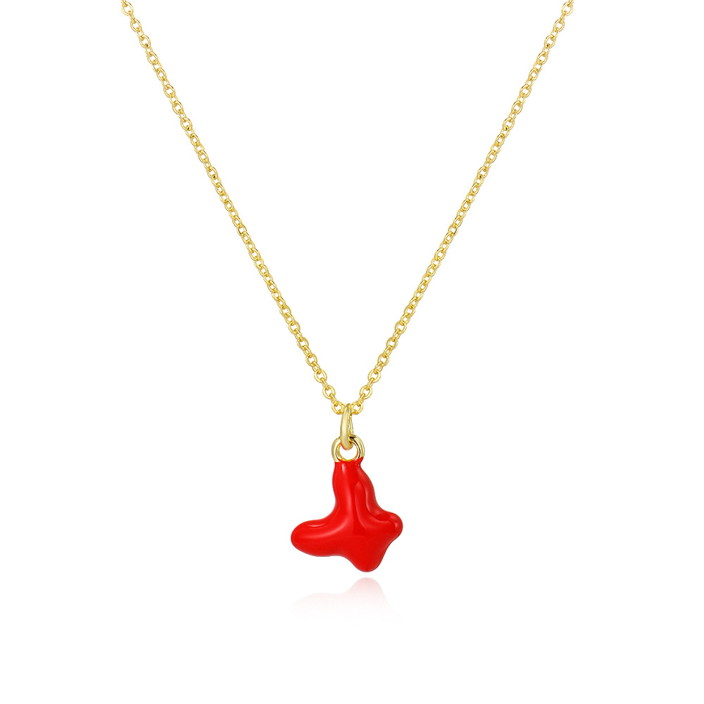 Bijoux En Gros Rétro Style Simple Star Forme De Cœur Noeud D'Arc Le Cuivre Pendentif Chaîne De Câble display picture 17