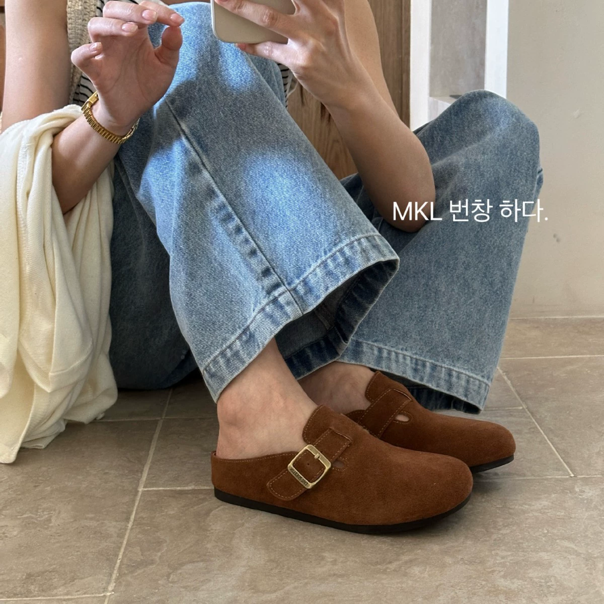 Туфли Birkenstock из натуральной кожи с толстой подошвой, полузакрытые носки с носком, женская обувь для верхней одежды, весна-лето 2025, кроссовки-слепоны полуподошвенные