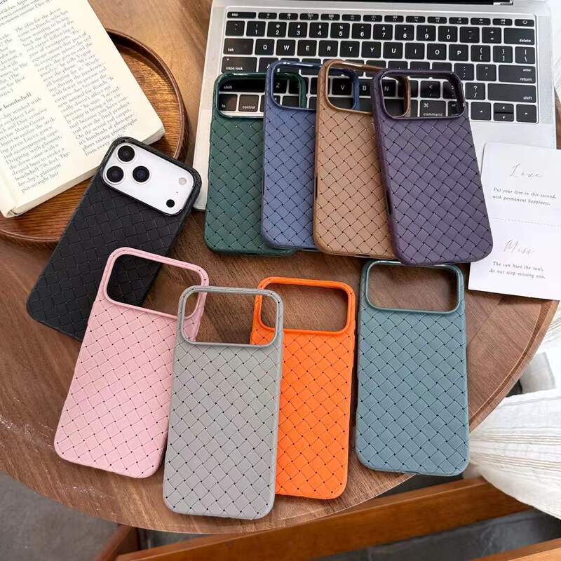 New Woven Pattern Phone Case 16 Suitable for iPhone 17 Pro Max Protective Case 14 13 12 Heat Dissipation 11 Anti-Drop