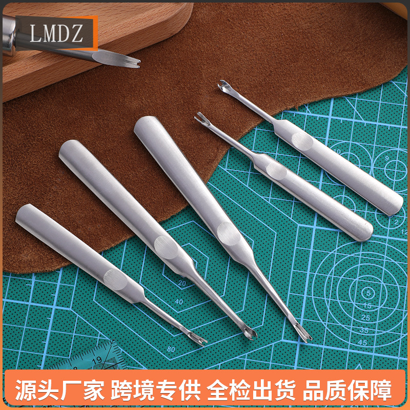 Dispositivo de ranurado simple de metal Dispositivo de recorte Dispositivo de ranurado dispositivo de corte en forma de U en forma de V herramienta de Arte de cuero DIY