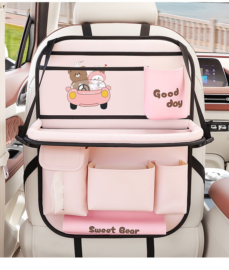 Car seat back storage bag, car seat back hanging bag, rear seat storage bag rack, rear seat dining table, car-mounted small table