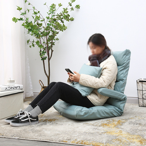 Wholesale lazy sofa tatami armrest single folding bay window small sofa bed back chair dormitory computer sitting