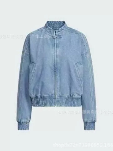 Cross-Border Foreign Trade Women's Clothing 2026 Spring European and American Style Lapel Long-Sleeved Distressed Denim Jacket for Women