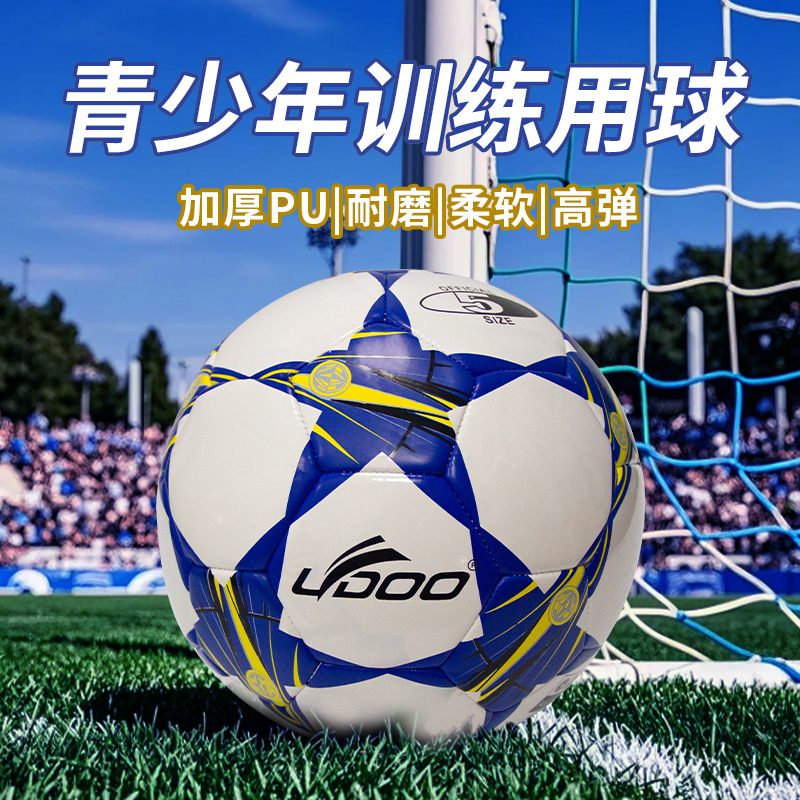 Youth Training No. 4 Ball Explosion-Proof Pu Leather Machine-Sewn Adult No. 5 Football Oem Source Manufacturer Wholesale D