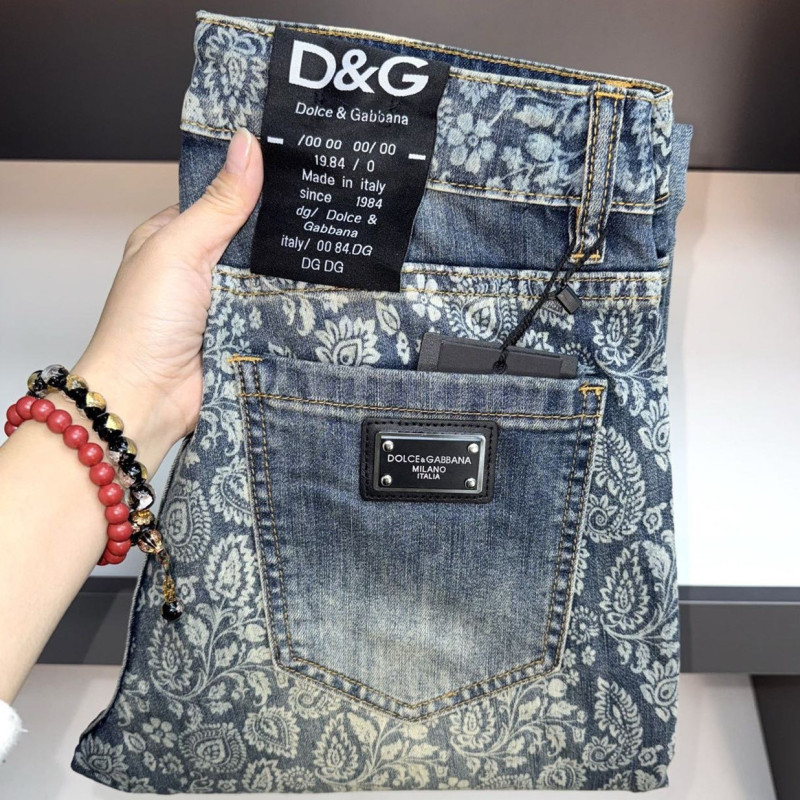 Guangzhou Men's Denim Jeans Korean Style Slim Fit Skinny Spring/Summer Thin Blue High-Waisted Original Label Printed Pants European Goods Guangzhou Men's Denim Jeans Korean Style Slim Fit Skinny Spring/Summer Thin Blue High-Waisted Original Label Printed Pants European Goods