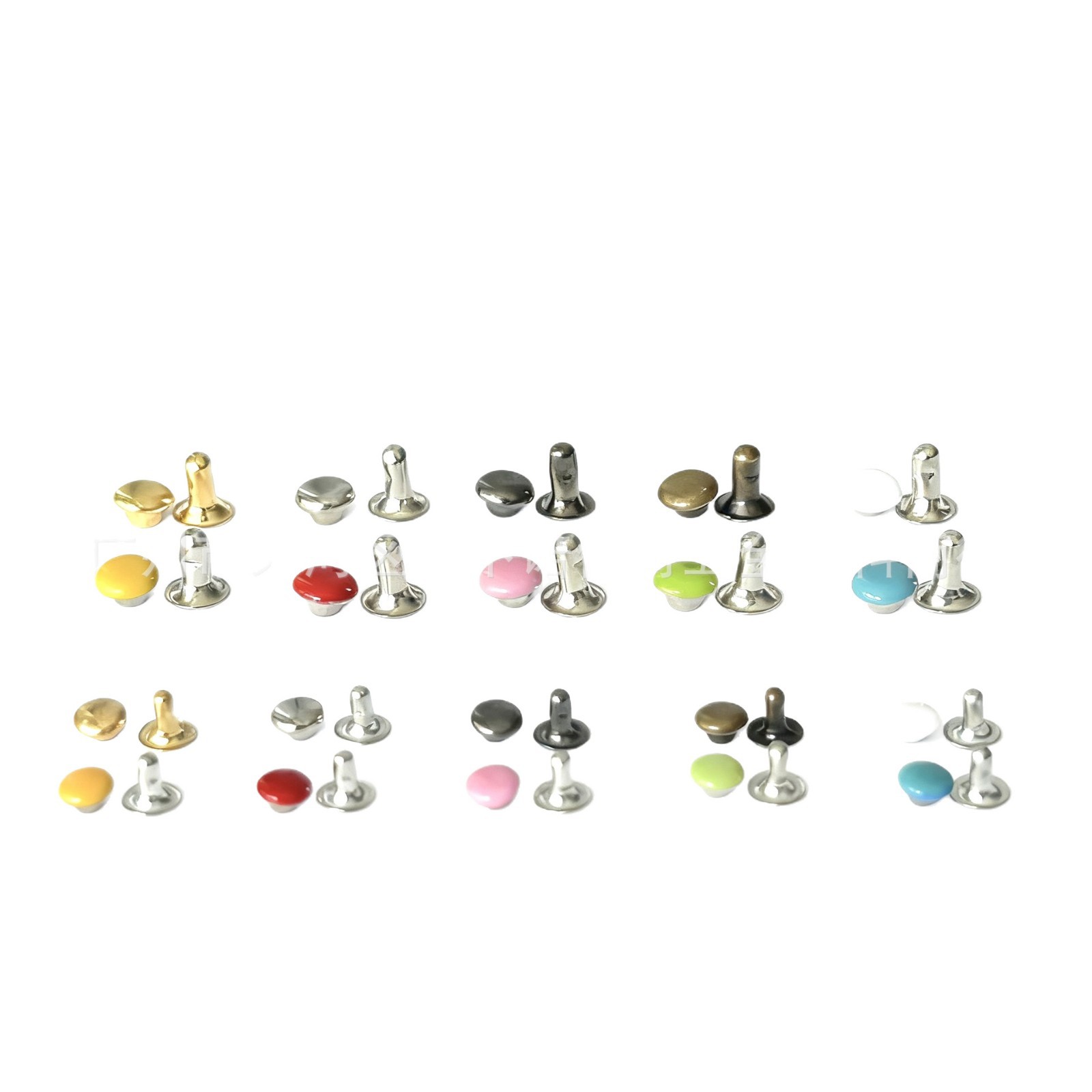 3mm4mmミニマッシュルーム型ボタン、BJDドール用ボタン、リベット、フラットボタン、カラフルなドール服ボタン、アクセサリー