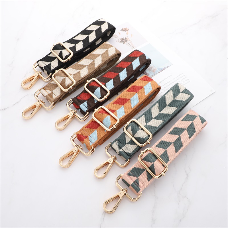 Polyester Plaid Bag Strap display picture 2