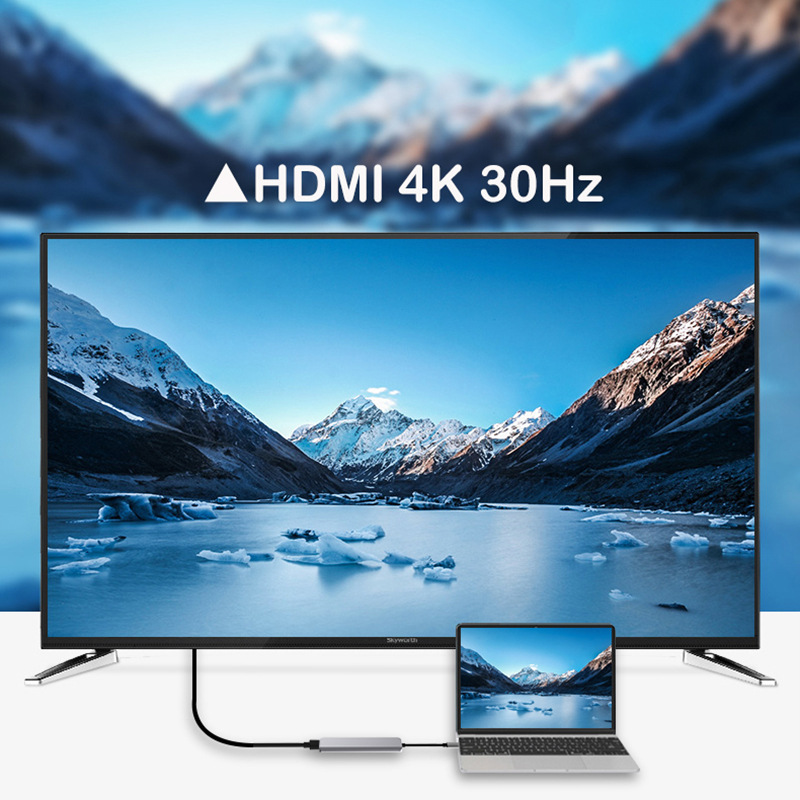 Cross-border direct supply Amazon 7-in-1 expansion hub Type-C to HDMI laptop multi-function docking station wholesale