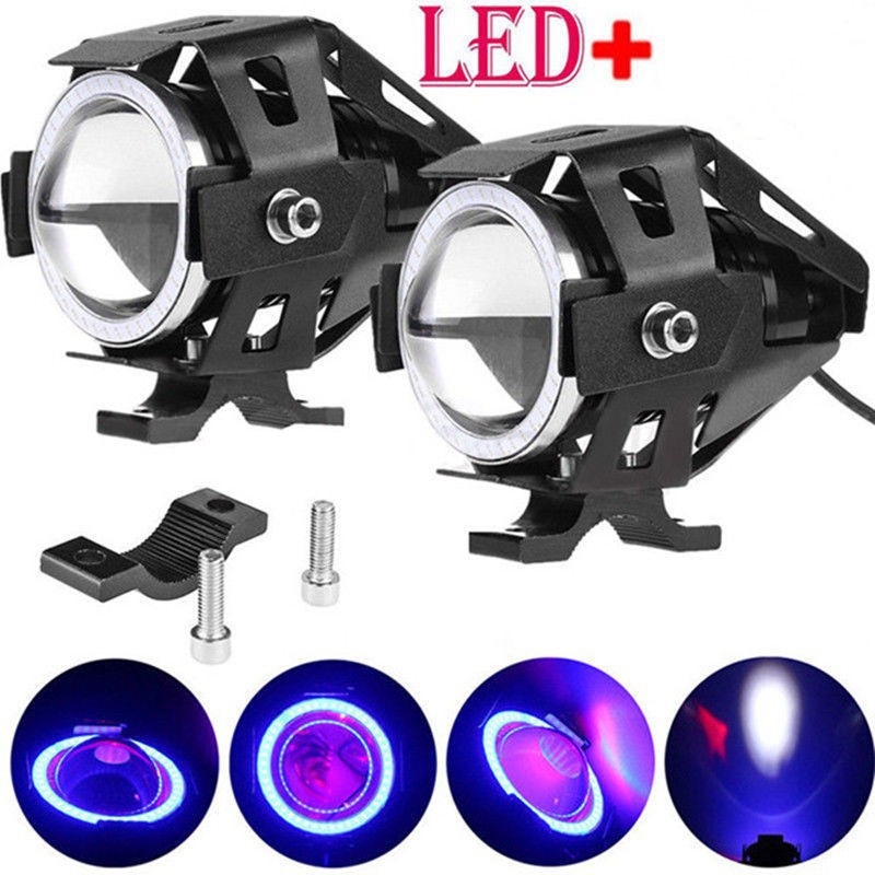 Factory Direct Supply of Cross-Border Automotive and Motorcycle Fog Lights, Headlights, Ledu7 Colorful Laser Cannon Spotlights, High Brightness, Waterproof