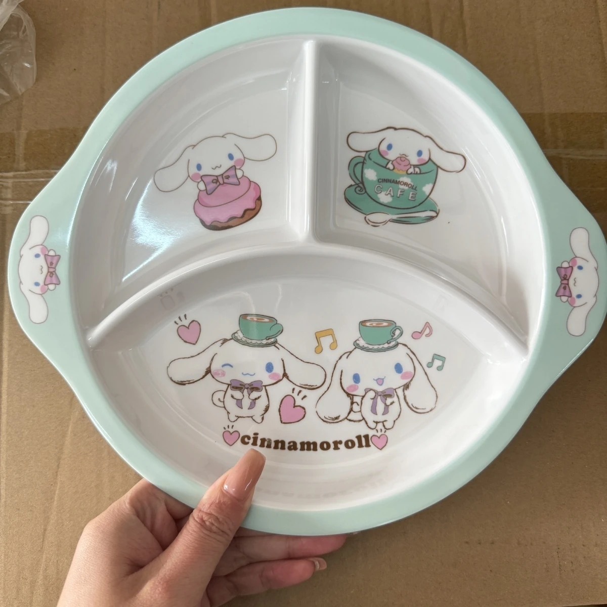 元のメーカーの卸売り膜の中で子供の段の食事の皿の円形の多格の子供の食器の3段の4段の食事の皿を貼ります。