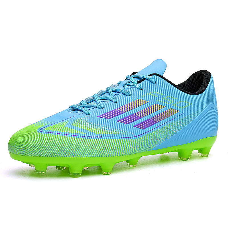 Nuevos zapatos de fútbol transfronterizos para hombres y mujeres, zapatos de entrenamiento de entrenamiento de clavos juveniles, fábrica de venta directa