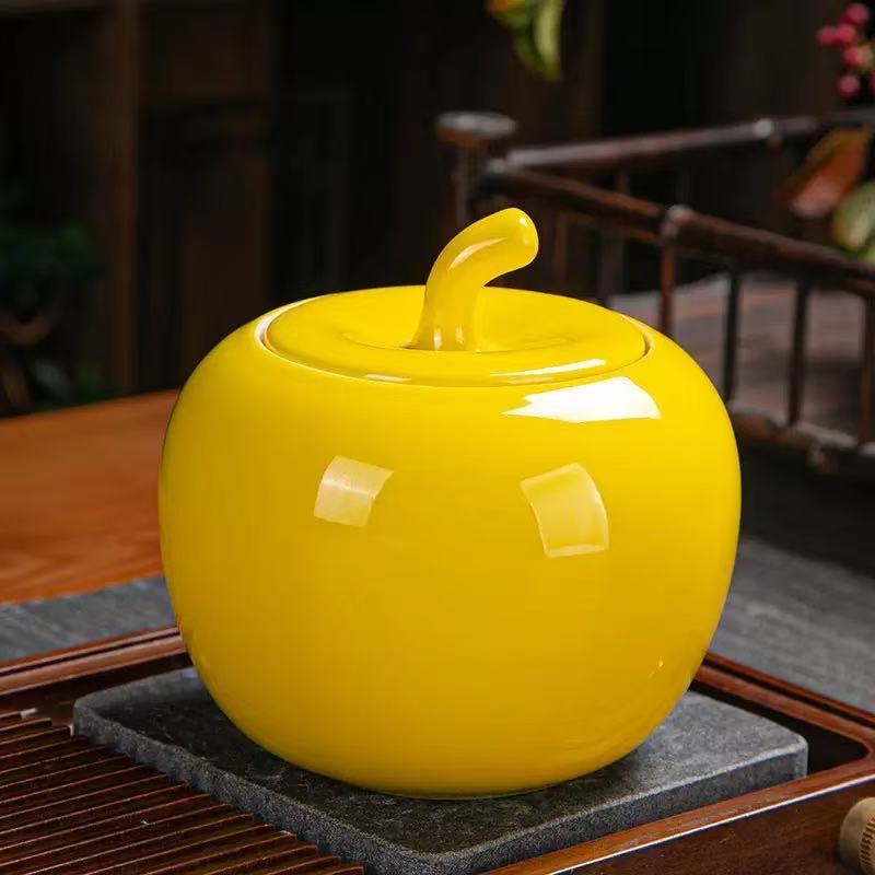 Creative and Safe Apple-Shaped Storage Jar, Wedding Candy Jar, Apple-Shaped Tea Canister, Home Decoration Ornament Creative and Safe Apple-Shaped Storage Jar, Wedding Candy Jar, Apple-Shaped Tea Canister, Home Decoration Ornament