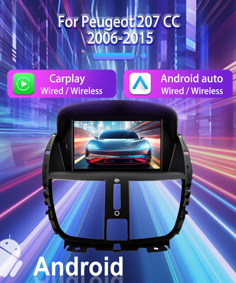 Suitable for 7inch Peugeot 207Cc Android Car Gps High-Definition Screen Mp5 Bluetooth Navigation All-In-One Carplay