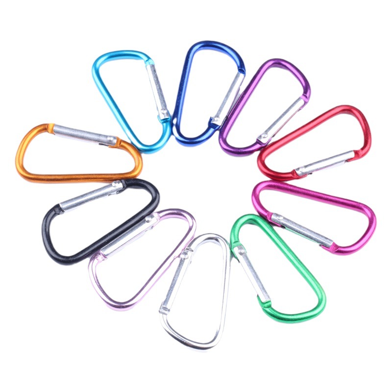 No. 5 Colorful Aluminum Alloy Carabiner Backpack Water Kettle Quick Release Buckle Multi-Functional D-Shaped Hook Outdoor Spring Carabiner Hook