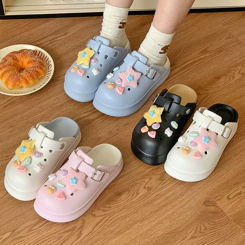 Женские сабо Dopamine Birkenstock Crocs-стиля, толстая подошва, с закрытым носком, противоскользящие (35–40)