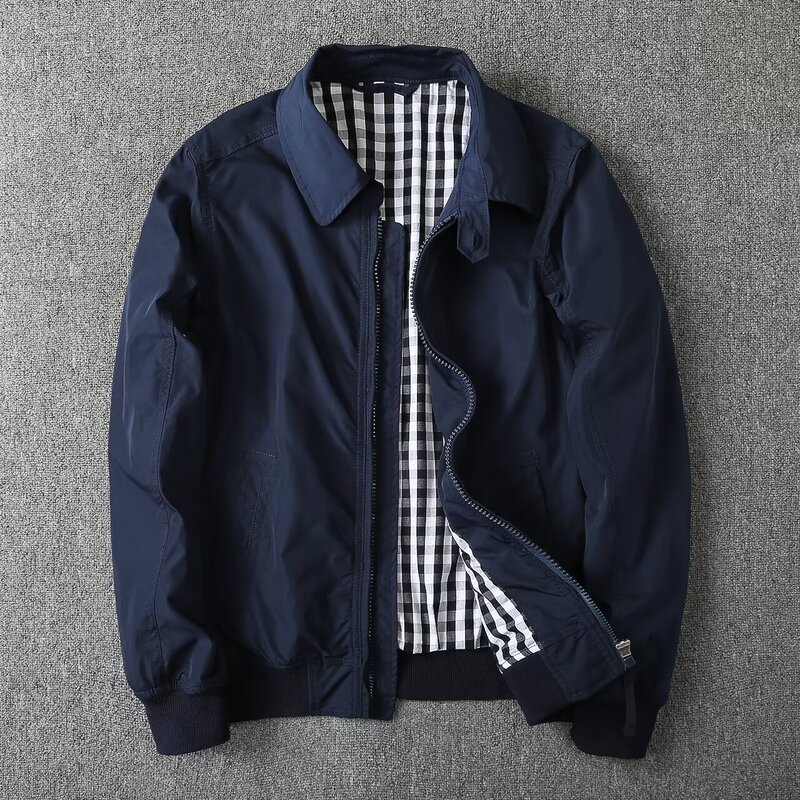 American Style New Product 2026 Spring and Autumn Lapel Trench Coat Jacket Slim Fit Korean Style Business Top