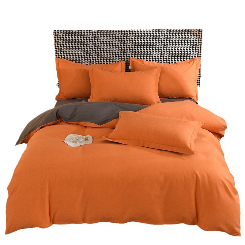 純綿厚手で毛を磨いた純色の豪華なシーツは4点セットの秋冬布団カバーの寝具は3点セットです。