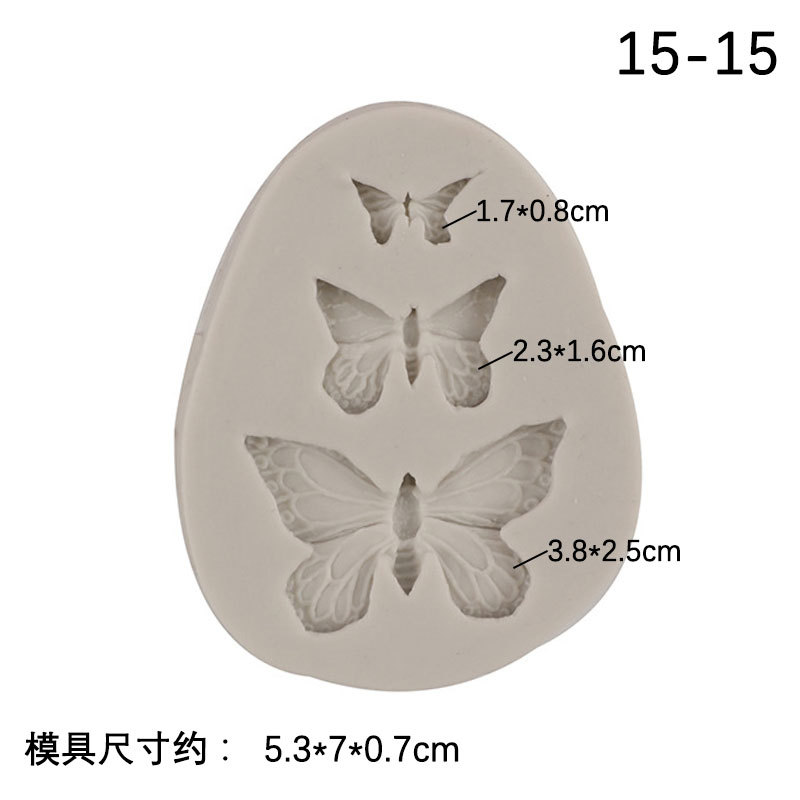 Transfronteriza Amazon múltiples mariposa fondant molde de silicona DIY hornear pastel de chocolate decorativo molde de silicona