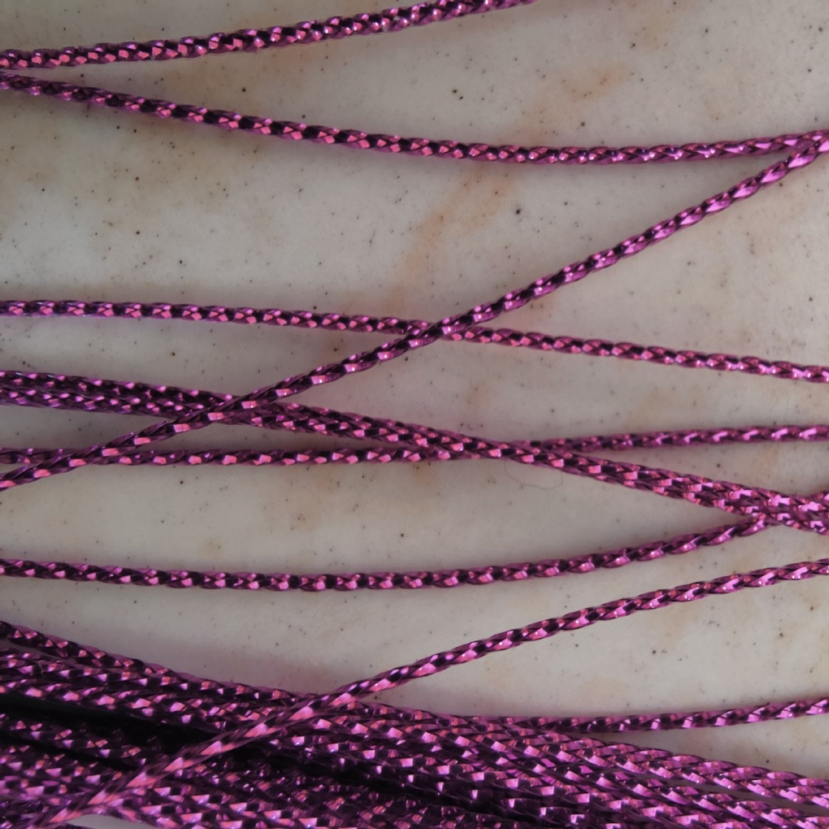 双根涤纶包股深雪青箔纸丝线无涤纶包浅紫葱线绳圣诞树挂小铃铛