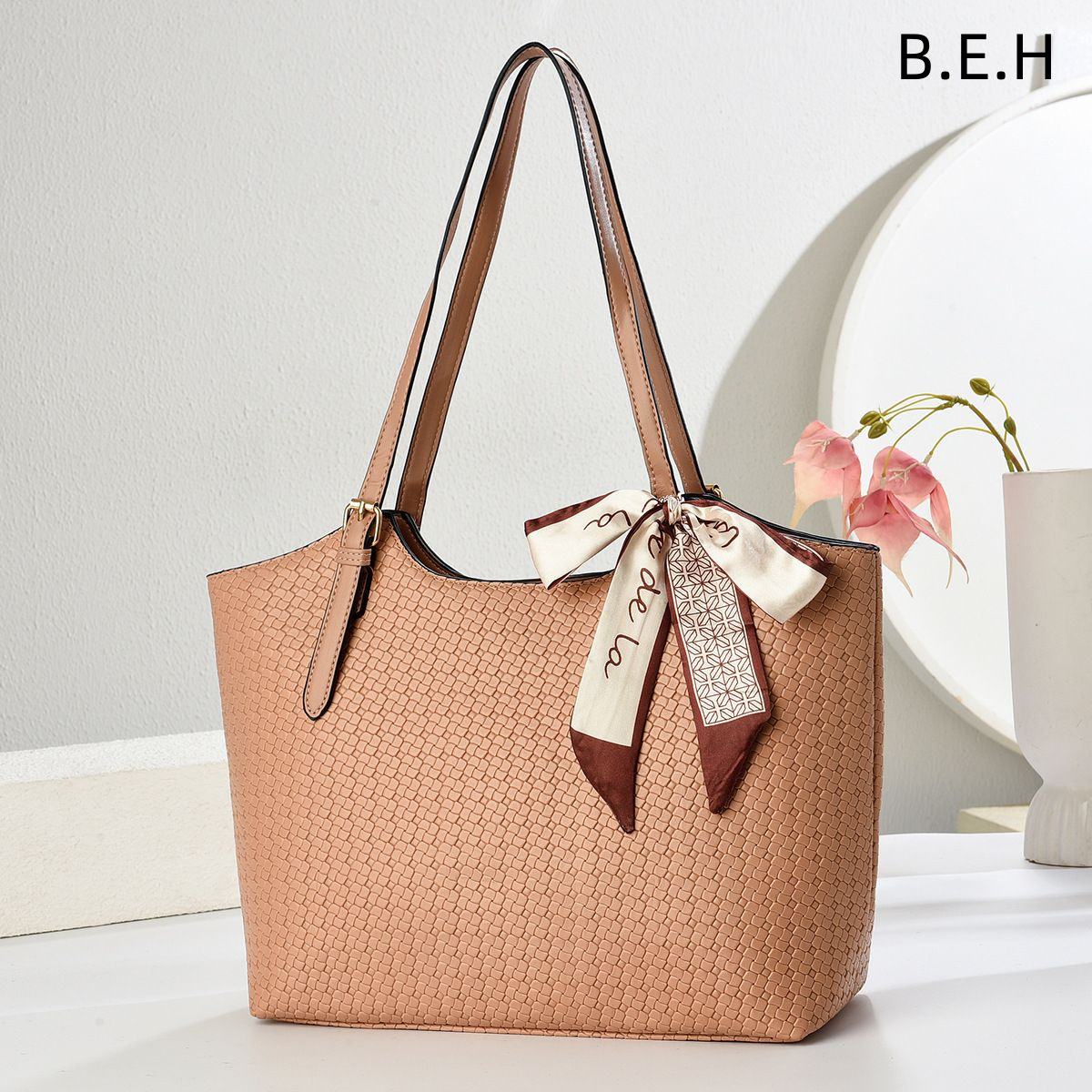Bolso Tote de Hombro Estilo Retro de PU con Cremallera para Uso Diario