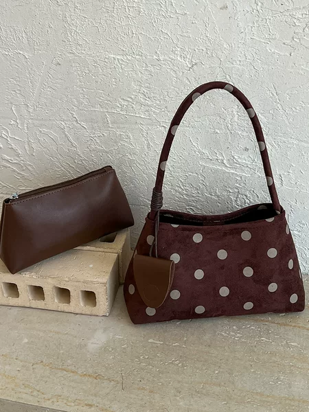 Cross-Border 2026 Autumn New Niche Polka Dot Shoulder Bag for Women, Korean Style Commuter Underarm Bag, Fashionable Tote Bag
