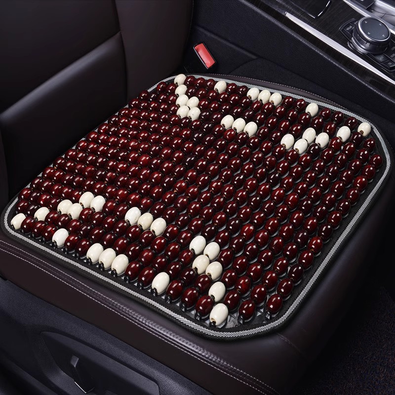 Bead Cushion Summer: Universal Seat cushion, seat cover - ruyi-passion-red-square-cushion-maple-wood-no-cracking