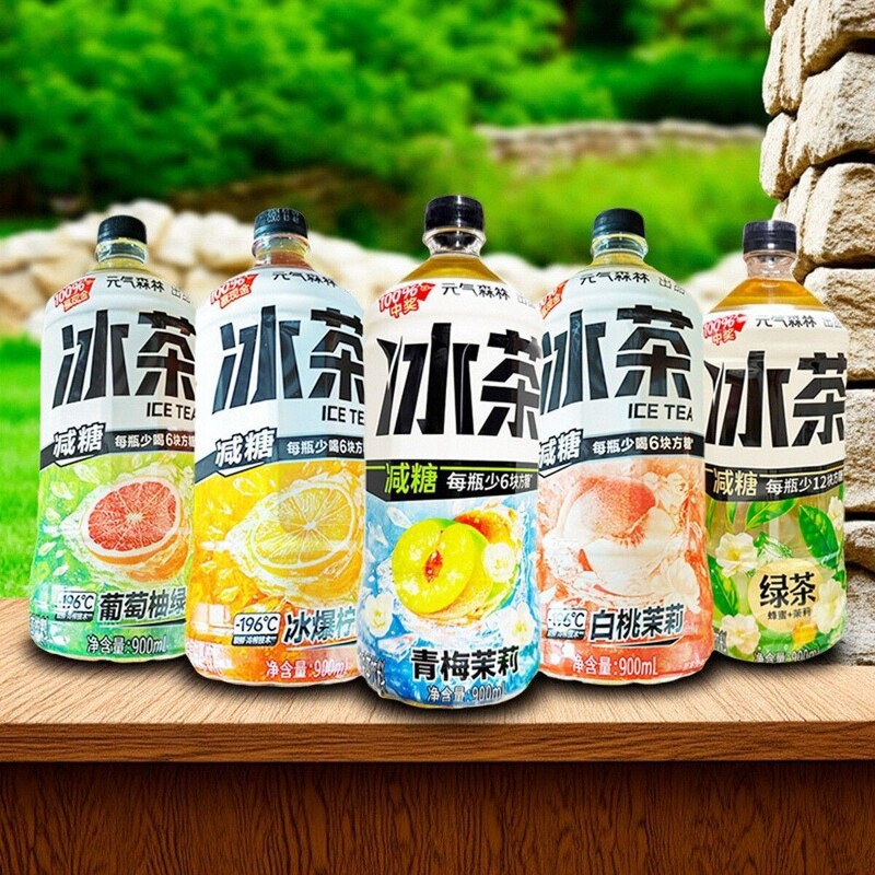Yuanqi Forest Big Ice Tea Sparkling Water Free Water Electrolyte Water Milk Tea Burning Tea Drink Beverage Lemon Tea