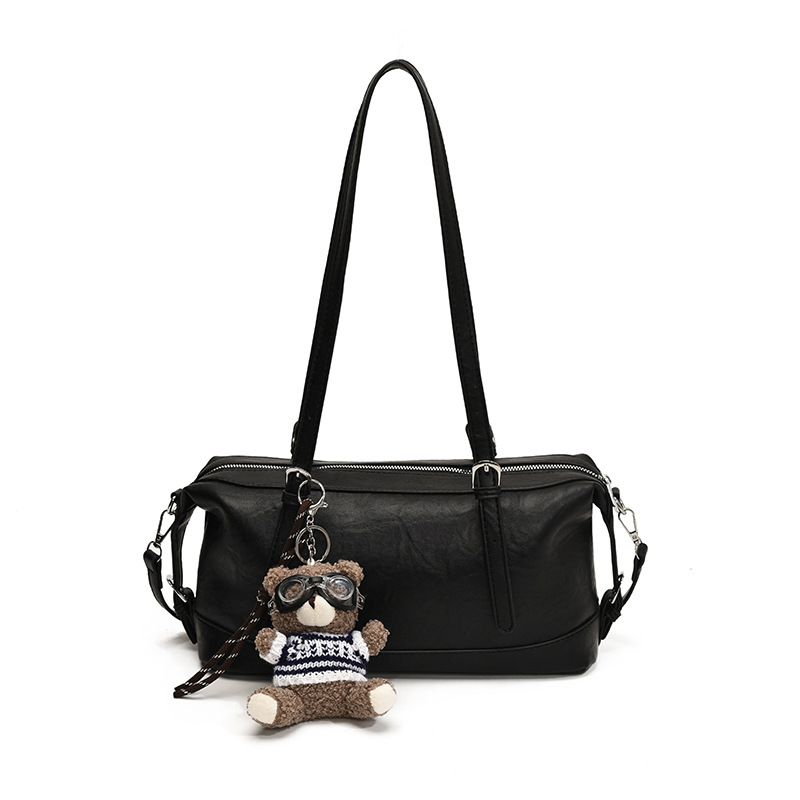 Coreano simple retro bolso portátil de Boston mujeres otoño / invierno 2025 nuevo estilo de alta sensación bolso de hombro bolso de brazo