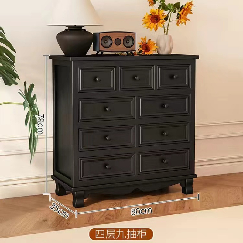 Cinco armarios de madera maciza armario de almacenamiento americano sala de estar dormitorio cabecera de cama pequeño armario de esquina armario de estilo europeo