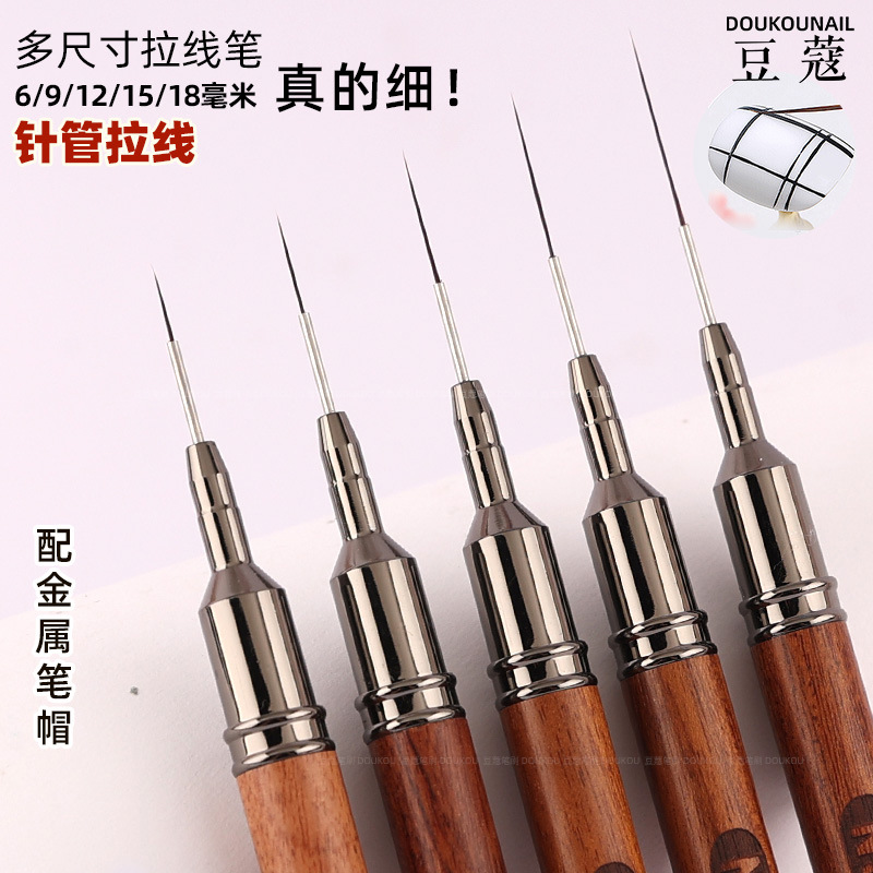 Juego de bolígrafos de dibujo de tubo de aguja de manicura ultrafina de cardamomo, bolígrafo de dibujo de sándalo, pincel para salón de uñas, bolígrafo de pintura especial, bolígrafo de línea de gancho