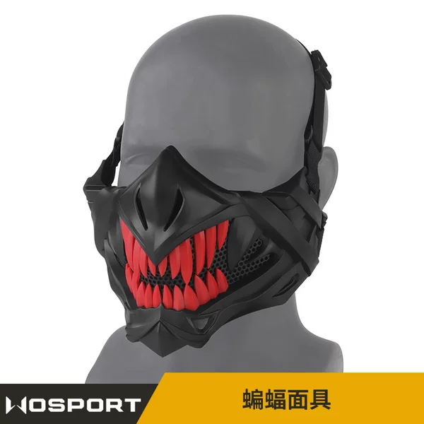 Wosport Bat Mask Breathable Steel Wire Mask Half Face High Breathability Protective Tactical Mask