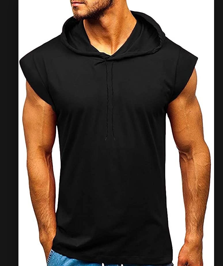 2021 nuevo AliExpress Amazon eBay hombres sin mangas Fitness deportes cordón con capucha chaleco Top hombres