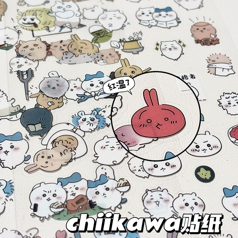 ジイカワ小八ウサッチ高颜値可爱い手帐装饰ステッカーchiiawa透明ネイルシール|undefined