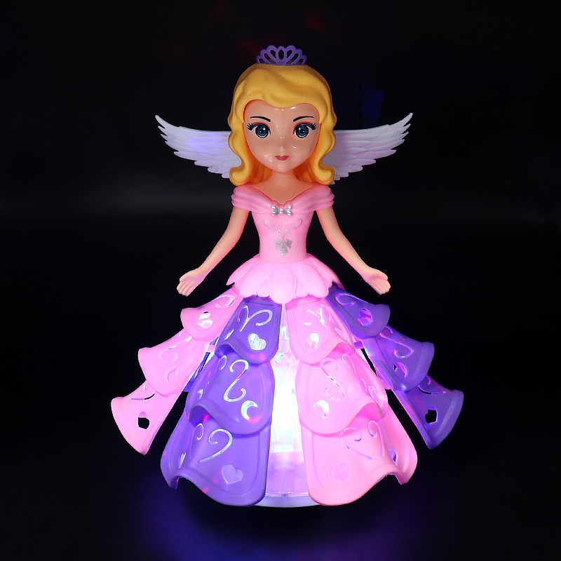 Nuevos productos eléctricos universales espectáculo de danza princesa música iluminación sueños de danza princesa niña muñeca barraca de juguetes mayorista