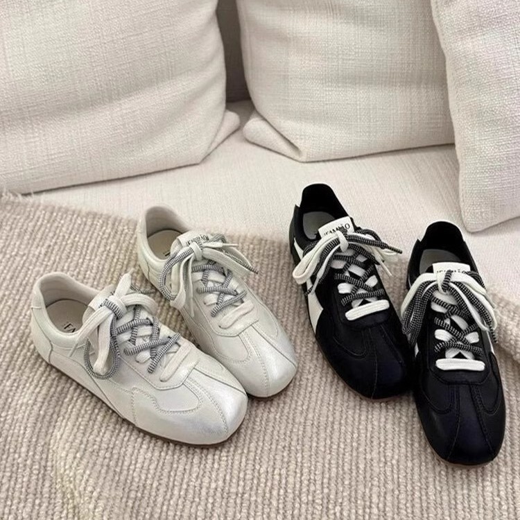 Genuine Leather Ballet-Style German Training Shoes for Women, 2026 Summer New Flat Sports Sneakers, Lightweight Casual Shoes, Forrest Gump Shoes Genuine Leather Ballet-Style German Training Shoes for Women, 2026 Summer New Flat Sports Sneakers, Lightweight Casual Shoes, Forrest Gump Shoes