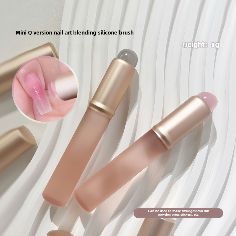 Mini Nail Tool Silicone Pat Brush Sizzy Gradient Blush Armor Rub Magic Mirror Powder Jelly Scrub Penholder