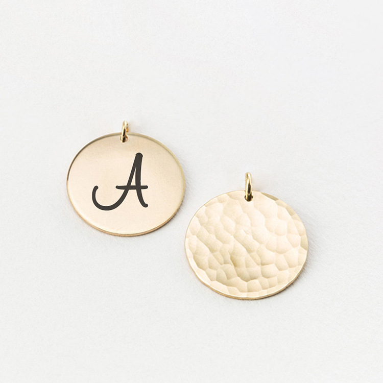5g Weight 0.05µm-0.08µm Gold Plating Thickness 1 Piece Stainless Steel PVD Coated 14K Gold Rose Gold Real Gold Plated Round Solid Color Pendant DIY Jewelry Accessories