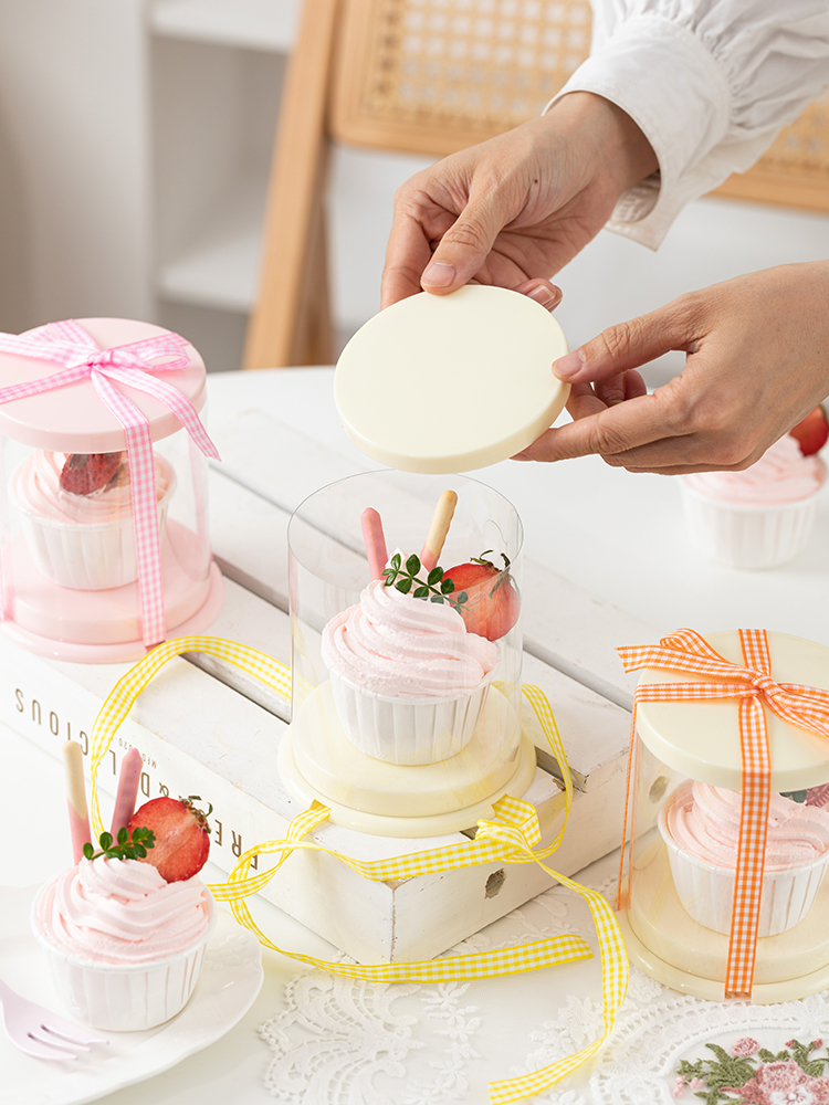 Día de la Madre 520 caja de embalaje de nieve mini 2 / 3 pulgadas redonda 1 de junio caja de pasteles para niños caja de embalaje