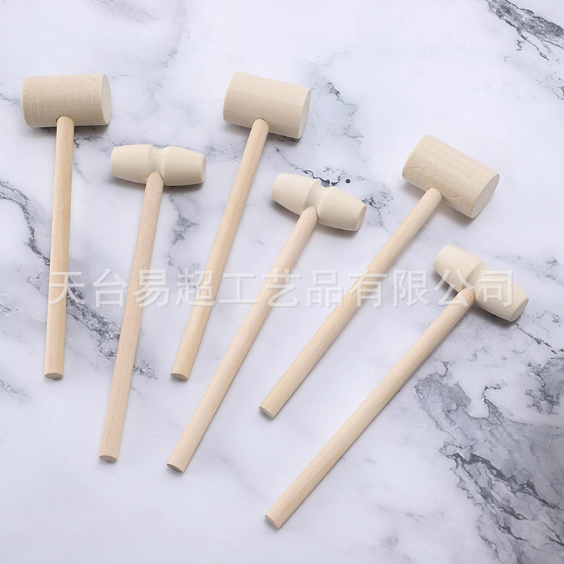 Factory Mini small hammer knock Planet Cake wooden hammer children flat toy mallet spot