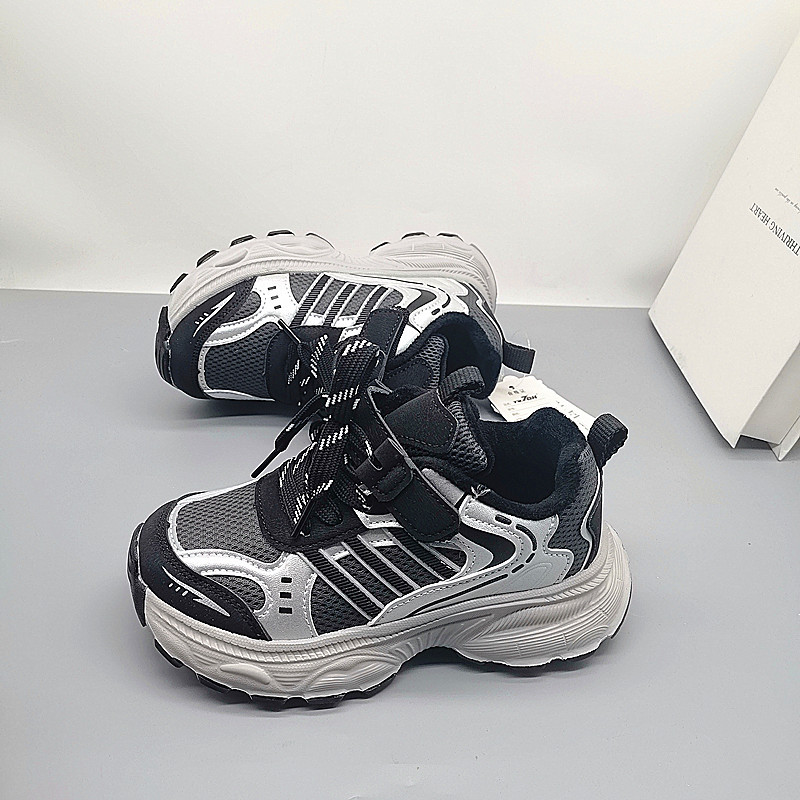 32-37 Zapatos deportivos infantiles de moda infantil de algodón 2025, primavera y otoño nuevos zapatos casuales de niñas con suela suave transpirable