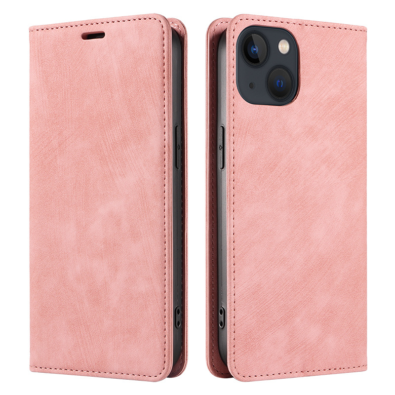 Funda de cuero para teléfono móvil iPhone16ProMax Funda para teléfono móvil Apple 14 Funda protectora con tapa magnética Samsung S25
