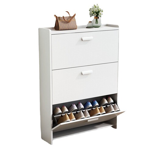 G3YN Shoe Cabinet, Thin Flip-Over Shoe Rack 17cm Width, Narrow Entrance Hall Economical Home Use White Large Capacity Doorway