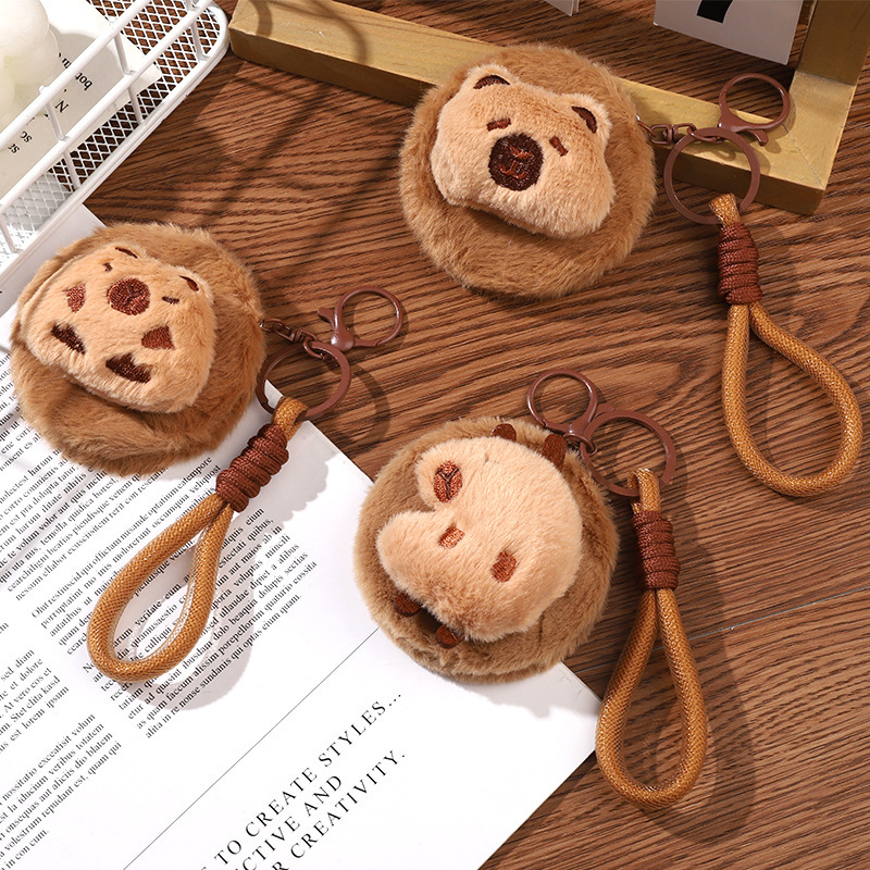 新型ソフト萌えカピバラのぬいぐるみの化粧鏡は、高精細で変形しない両面鏡の折り畳み鏡です。|undefined